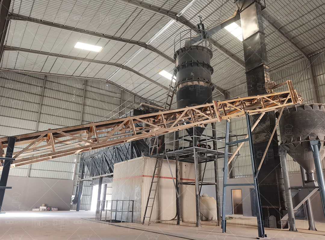 MTW Series Trapezium Mill installation at customer site with technical team