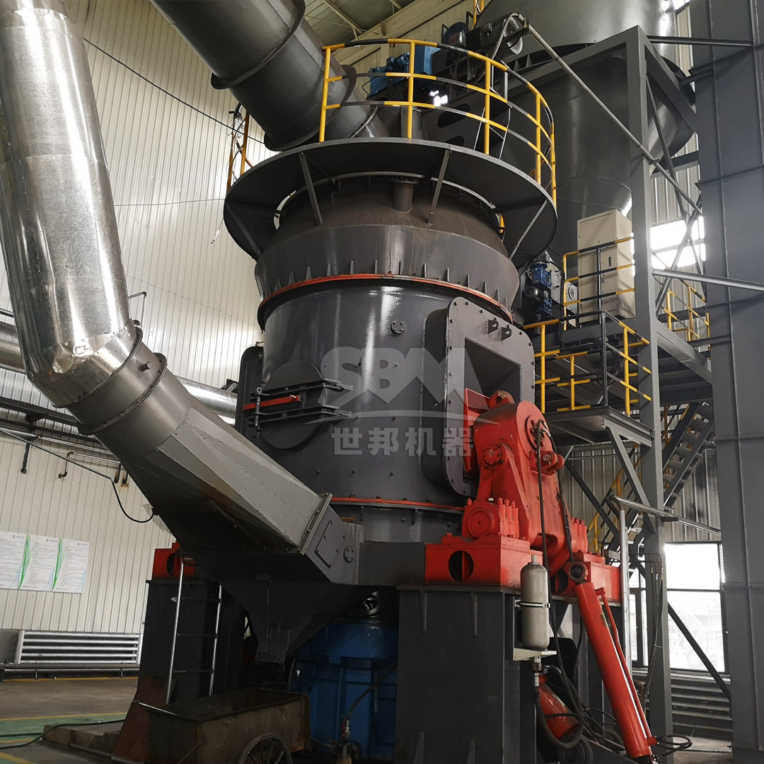 SCM Ultrafine Mill in operation grinding phosphorus slag